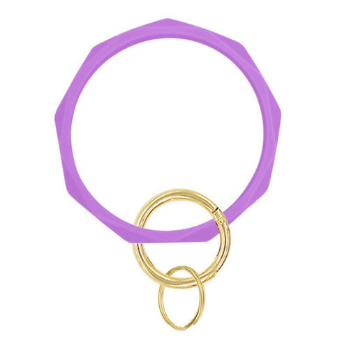 Purple Silicone Texture Key Ring