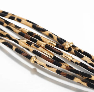 Julia Multi-strand Leopard Bracelet