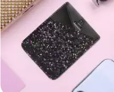Black Glitter Adhesive Card Holder