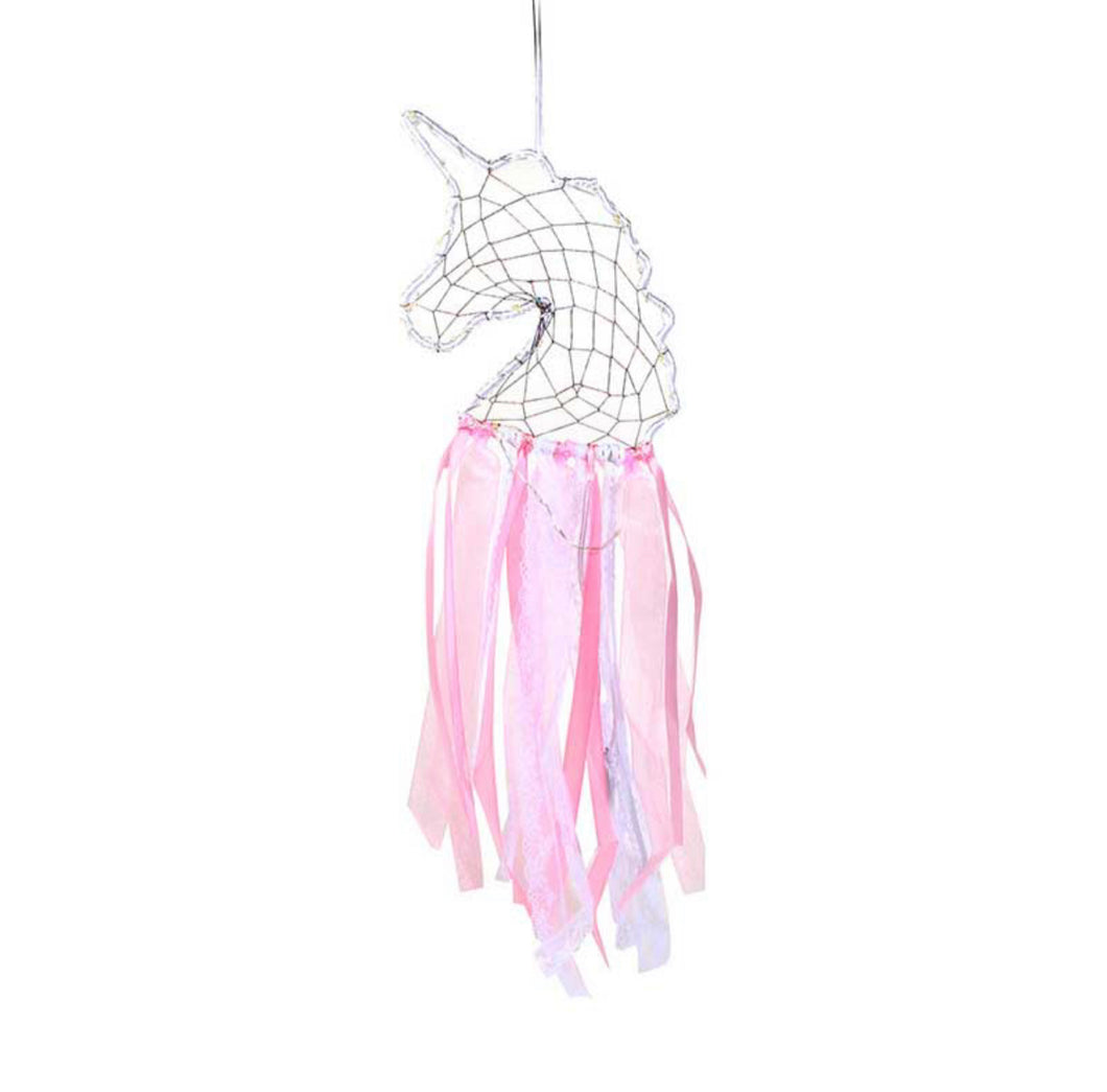 Pink and Silver Unicorn Dreamcatcher