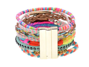 Rachel Colorful Multi-Strand Magnetic Bracelet