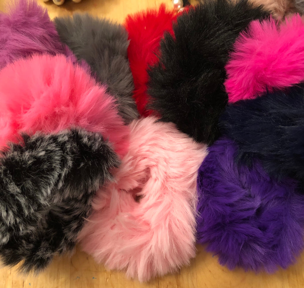Fuzzy Scrunchies-Set of 10
