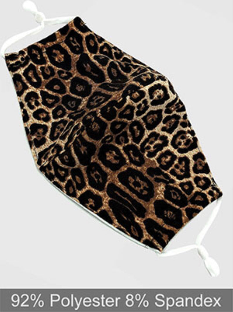 Leopard with White Reusable Mask