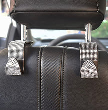 Load image into Gallery viewer, Bling Clear Rhinestone Headrest Hook for Car