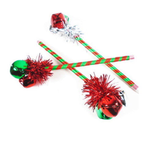 Red & Green Holiday Pen with 3 Jumbo Jingle Bells