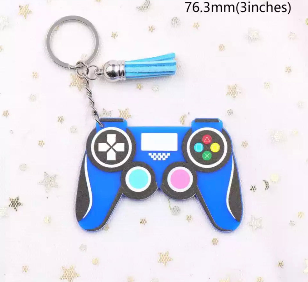 Blue Gamer Controller Keychain