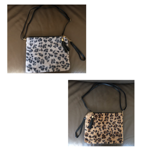 Fuzzy Leopard Bag/Clutch