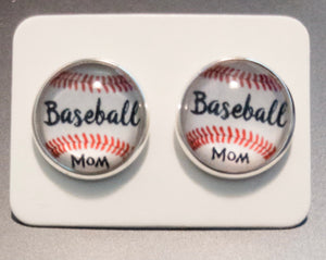 Baseball Mom / Silver Setting 12mm
