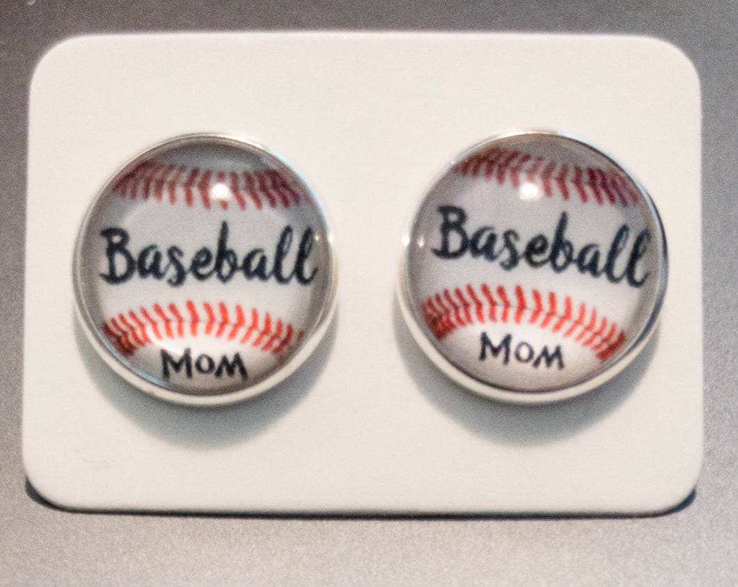 Baseball Mom / Silver Setting 12mm