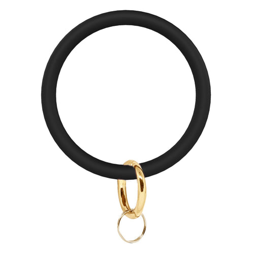 Matte Black Silicone Key Ring