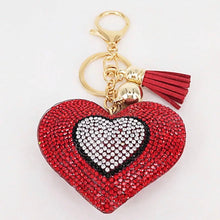 Load image into Gallery viewer, Valentina Double Heart Keychain /Bag Charm