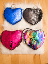 Load image into Gallery viewer, Kids Sequin Heart Change Purse/Bag