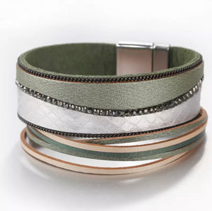 Calista Leather Magnetic Bracelet