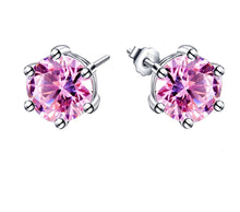 Load image into Gallery viewer, Mia Silver Cubic Zirconia Stud Earrings
