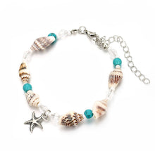 Load image into Gallery viewer, Star Fish and Shell Bracelet or Kids Ankle Bracelet