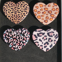 Load image into Gallery viewer, Animal Print Heart Phone Grip &amp; Stand
